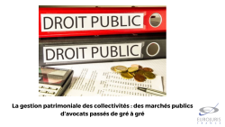 Marché public et gestion patrimoniale des collectivités